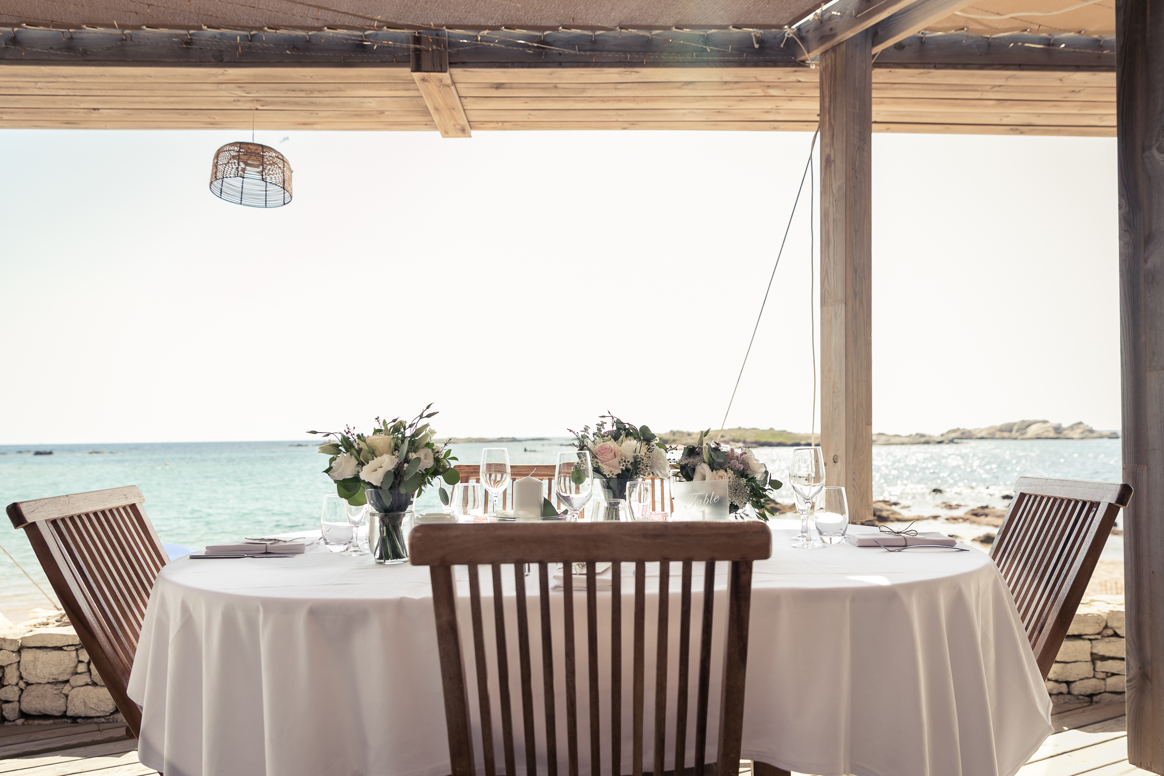 Restaurant mariage vue mer-mariage bord de l'eau-mariage Corse-Mariahe Bonifaccio-mariage La tonnara